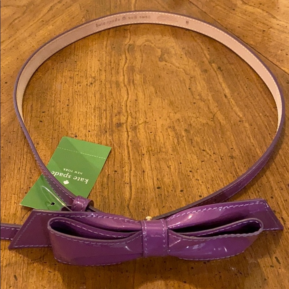 NWT Kate Spade Patent Leather Bow Belt